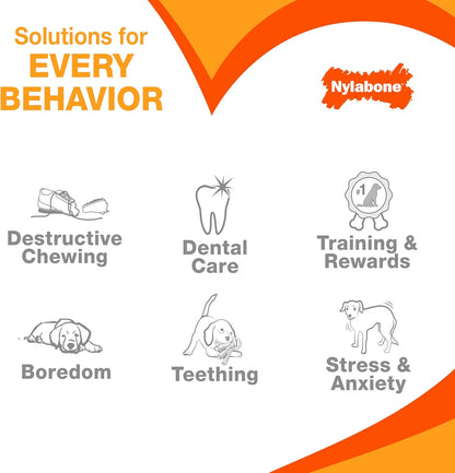 Original Bone Flexi Chew Toy for Dogs, Dog Toys for Moderate Chewers, Bacon & Pe