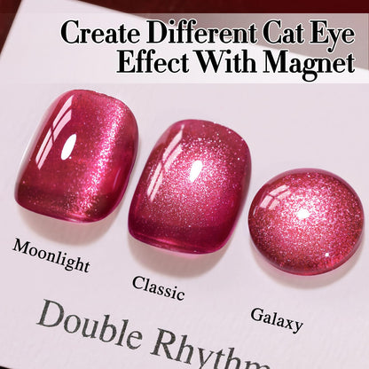 0.5 OZ Cat Eye Gel Polish with Magnet 15ML Holographic Glitter Shimmer Transluce