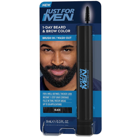 1-Day Beard & Brow Color, Temporary Color for Beard and Eyebrows, for a Fuller,