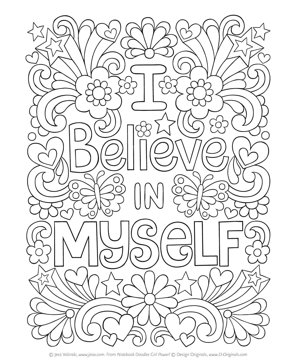 Notebook Doodles Girl Power! Coloring & Activity Book (Design Originals) 32 Insp