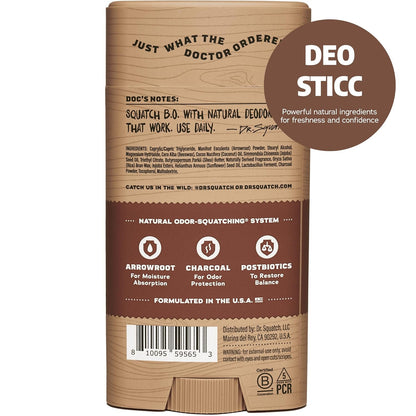 Natural Deodorant for Men - Odor-Squatching Aluminum Free - Maverick Musk (2.65