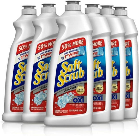 Multi-Purpose Kitchen and Bathroom Cleanser with Oxi, 36 Ounce (Pack of 6)