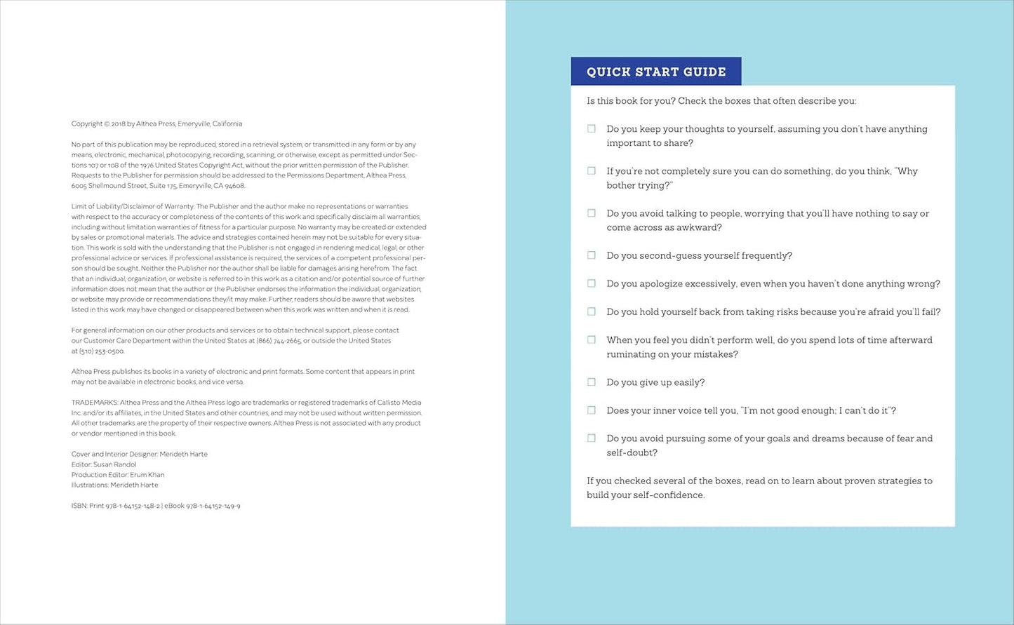 The Self-Confidence Workbook: a Guide to Overcoming Self-Doubt and Improving Sel