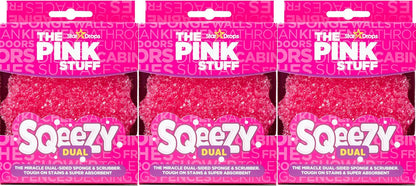 – the Pink Stuff – Sqeezy Miracle Dual Sided Scrubber Sponge, Scratch Free Solut