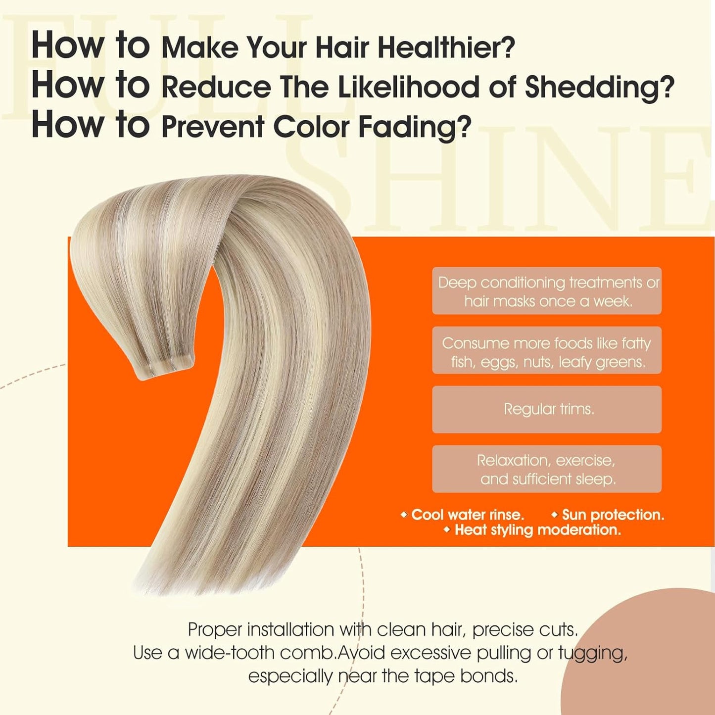 Tape in Hair Extensions Injection Human Hair Tape in Extensions Color 18/613 Ash