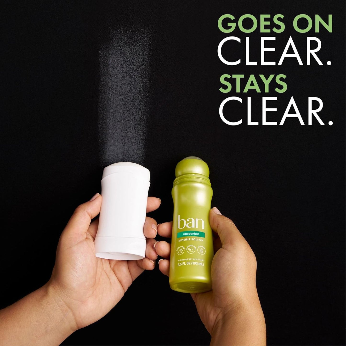 Original Unscented 24-Hour Invisible Antiperspirant, 3.5Oz Roll-On Deodorant, 4-