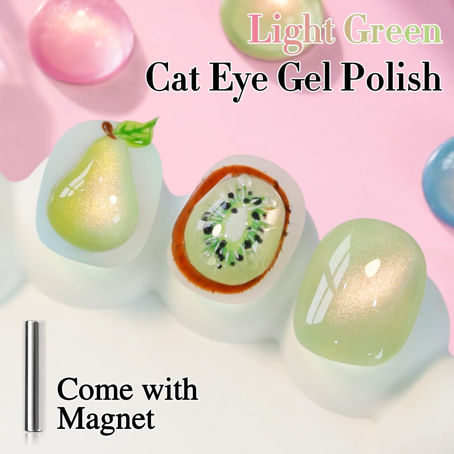 0.5 OZ Cat Eye Gel Polish with Magnet 15ML Holographic Glitter Shimmer Transluce