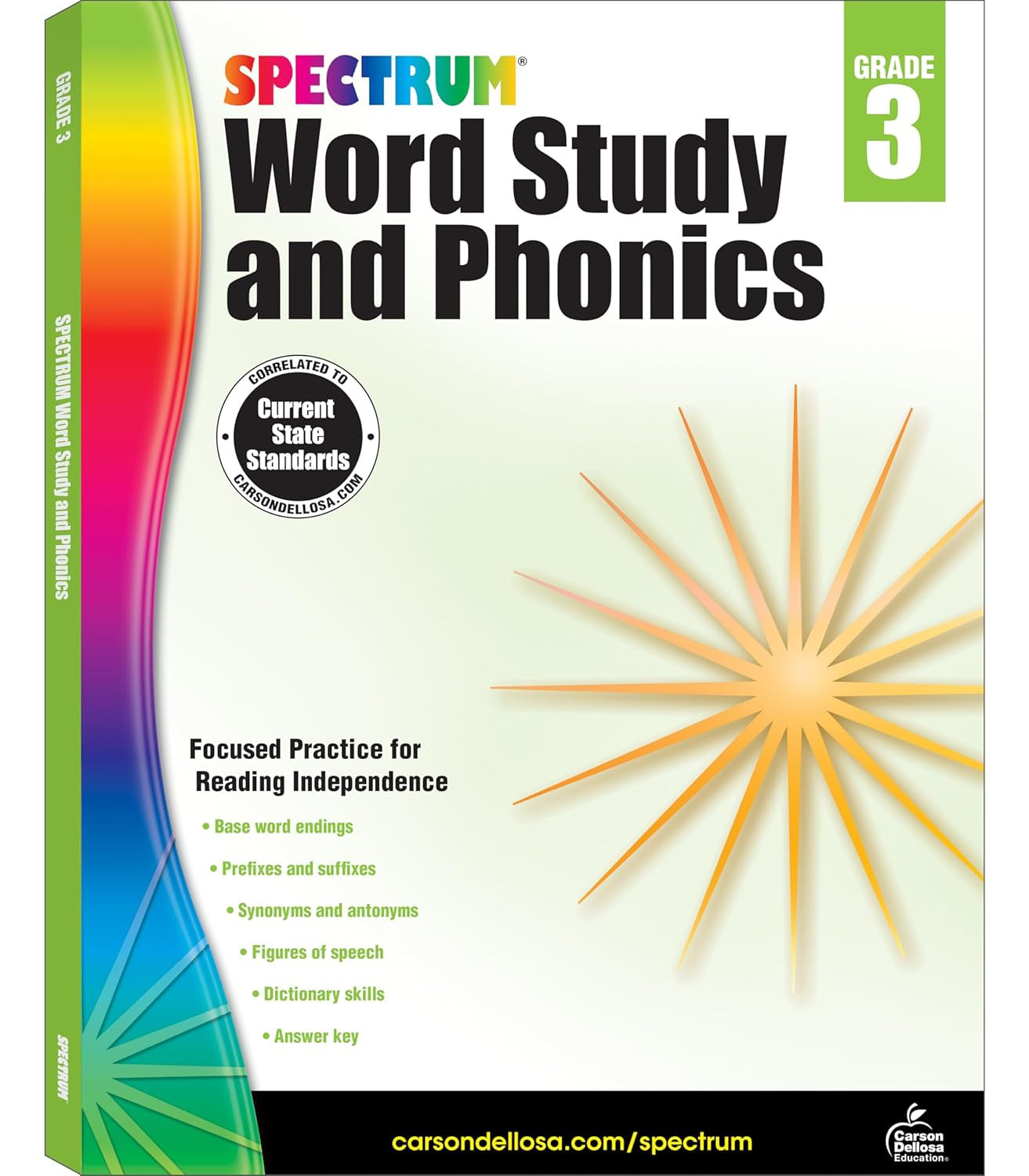 Spectrum Word Study 3Rd Grade Workbook, Ages 8 to 9, Grade 3 Word Study, Phonics