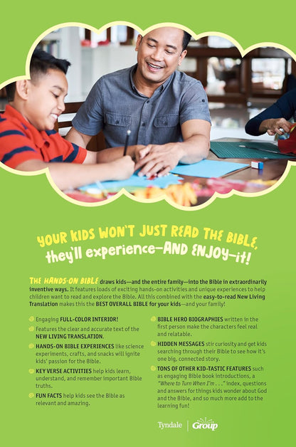 NLT Hands-On Bible for Kids, 3Rd Edition (Softcover): Full-Color, Family Activit