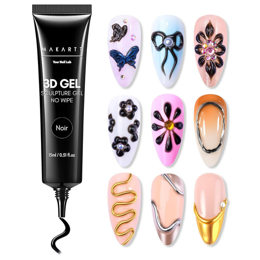 3D Gel Nail Art: 15G Sculpting Gel Nail Art Glue for Craving Black Candy Molding