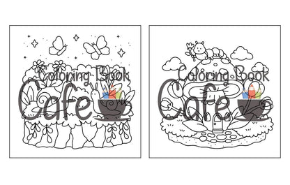 Tiny Gardens: Cute & Comfy Coloring Book for Adults and Teens Featuring Adorable