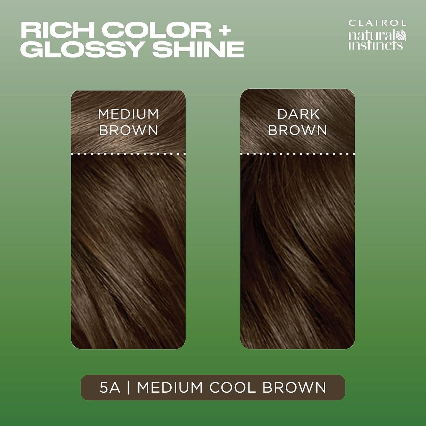 Natural Instincts Demi-Permanent Hair Dye, 5A Medium Cool Brown Hair Color, Pack