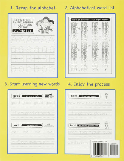 200 Must Know Sight Words Activity Workbook: Learn, Trace & Practice the 200 Mos