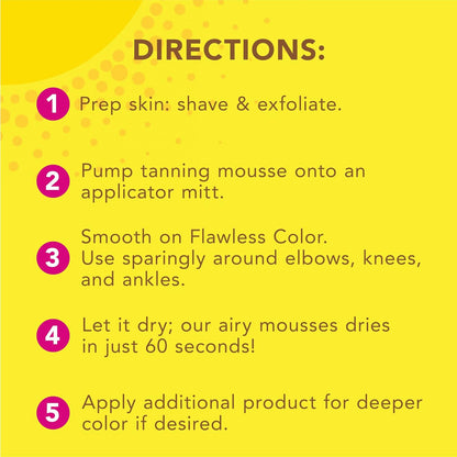 Natural Glow Instant Sun Body Mousse, Self Tanner for Ultra Deep Bronze Tan, Sun