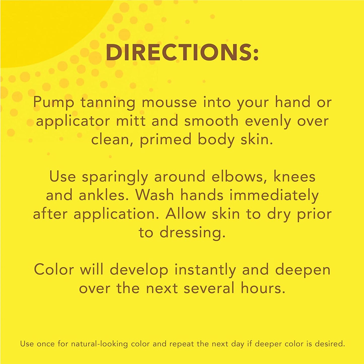 Natural Glow Instant Sun Body Mousse, Self Tanner for Light Bronze Tan, Sunless