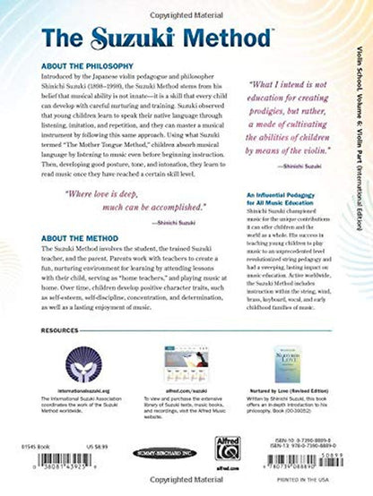 Suzuki Violin School, Volume 6 (Suzuki Violin School, Vol 6)