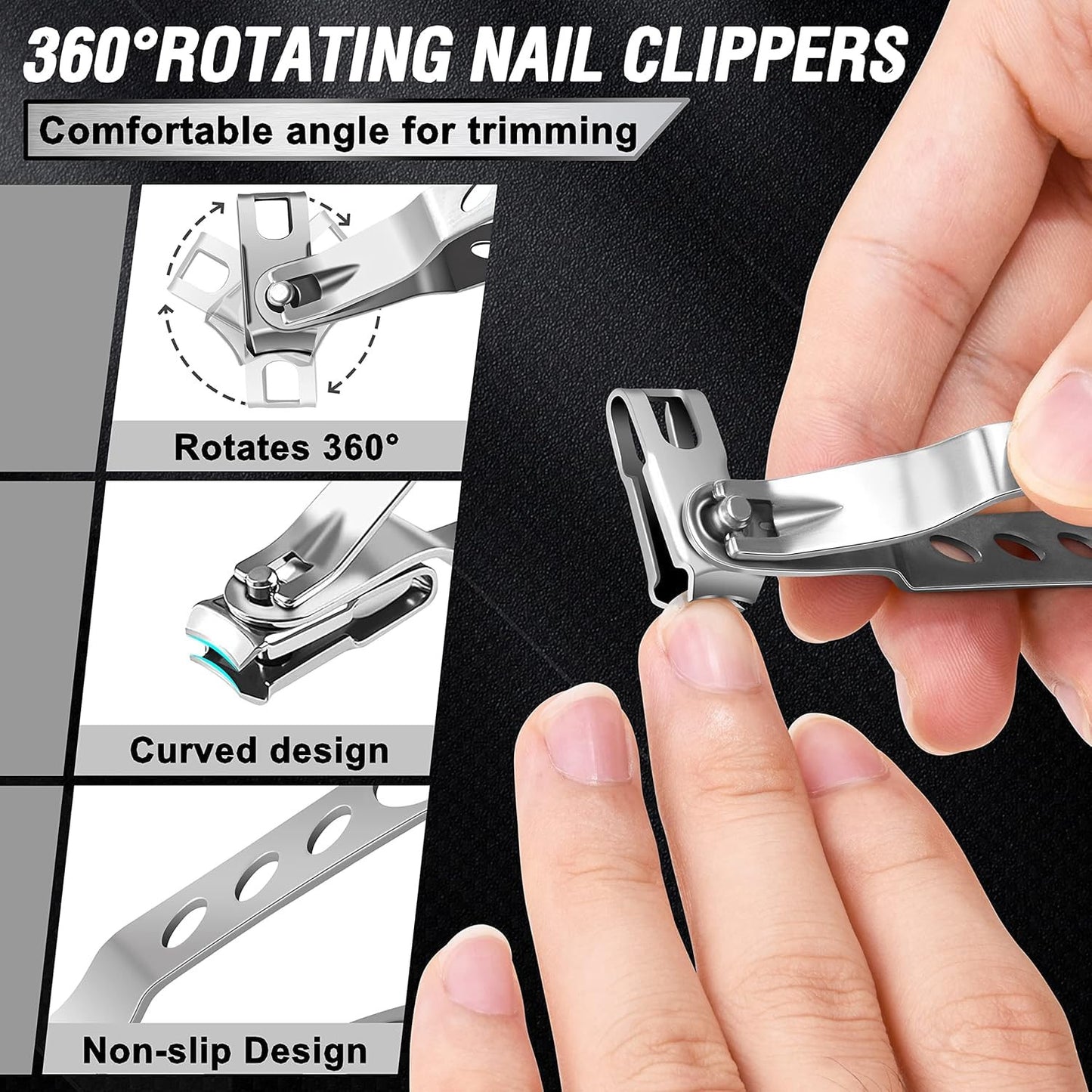 Toenail Clippers for Seniors Thick Toenails,  Heavy Duty Toe Nail Clippers Adult