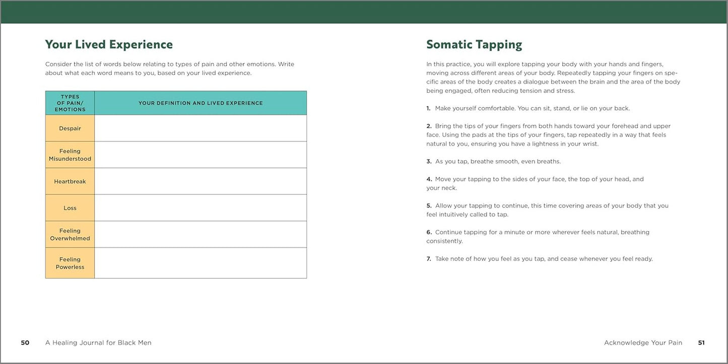 A Healing Journal for Black Men: Prompts to Help You Reflect, Grow, and Live wit