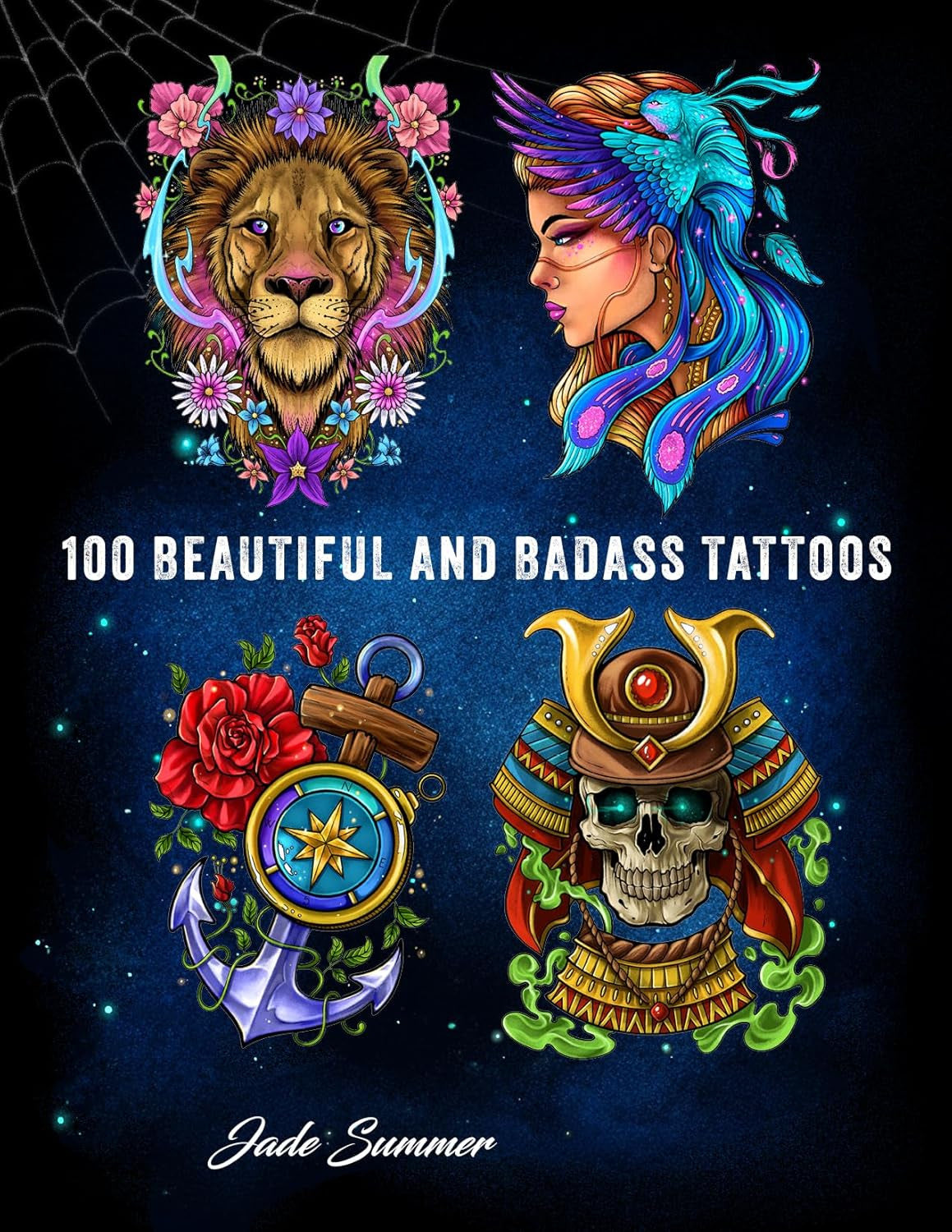 100 Tattoos: Tattoo Coloring Book for Adults with Incredible Designs of Animals,