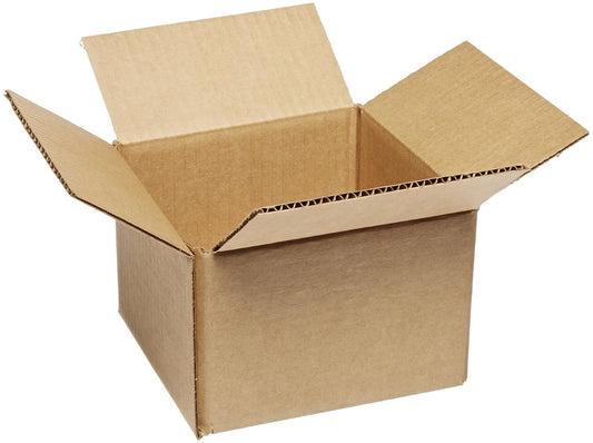 7745 Corrugated Cardboard Box 7" L X 7" W X 4 1/2" H, Kraft, for Shipping, Packi