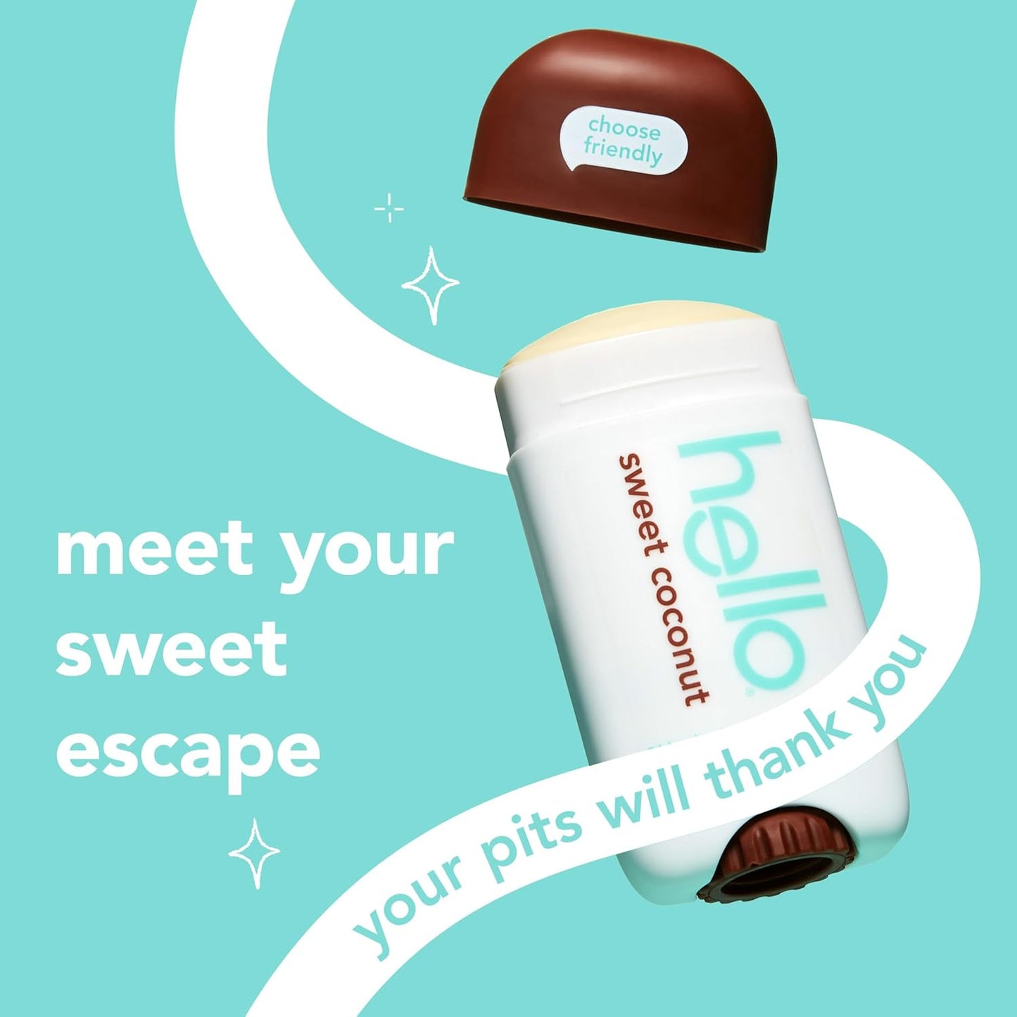 Sweet Coconut Deodorant with Shea Butter for Women + Men, Aluminum Free, Baking