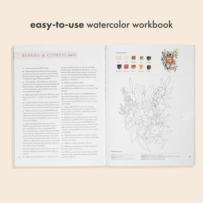 Watercolor Workbook: 30-Minute Beginner Botanical Projects on Premium Watercolor