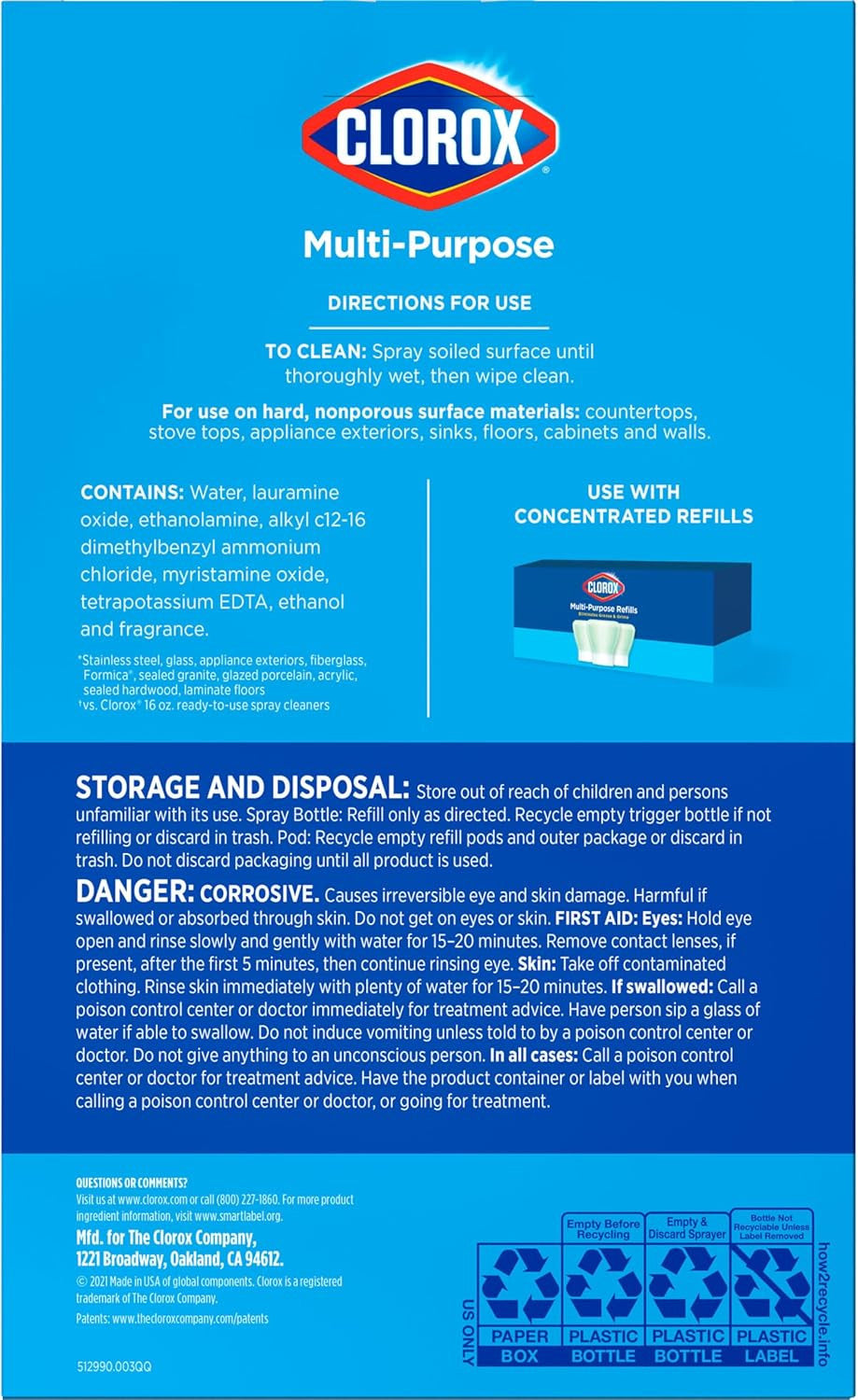 Multi-Purpose Spray Starter Kit 3X1.125Fo, Household Essentials, Concentrated Re