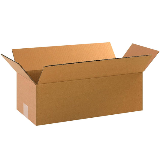 18 X 8 X 4 Corrugated Cardboard Boxes, Long 18"L X 8"W X 4"H, Pack of 25 | Shipp