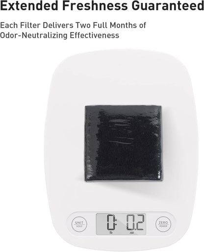 Trash Can Odor Filter Refills for Trash Can and Compost Bin, Activated Charcoal