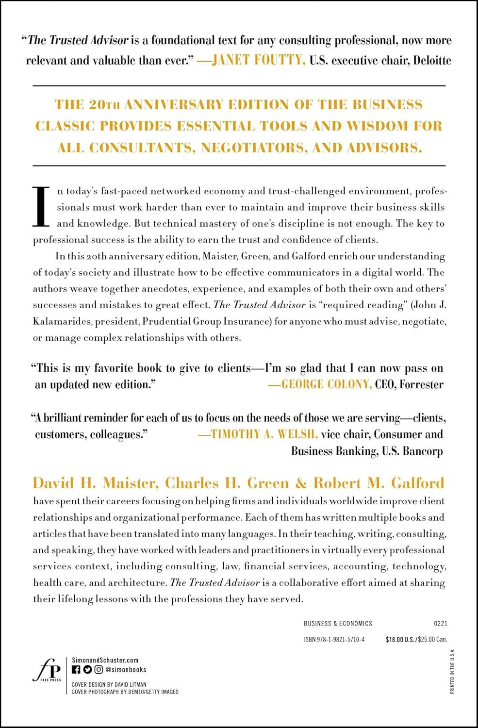 The Trusted Advisor: 20Th Anniversary Edition