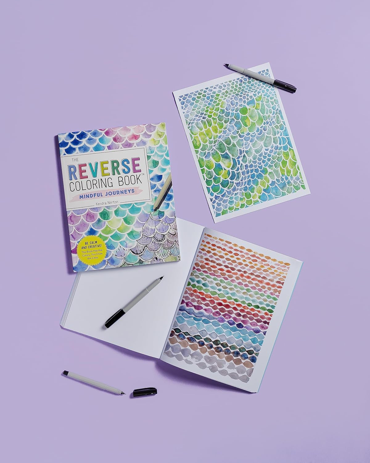 The Reverse Coloring Book™: Mindful Journeys: Be Calm and Creative: the Book Has
