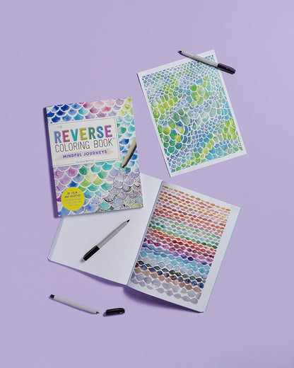 The Reverse Coloring Book™: Mindful Journeys: Be Calm and Creative: the Book Has