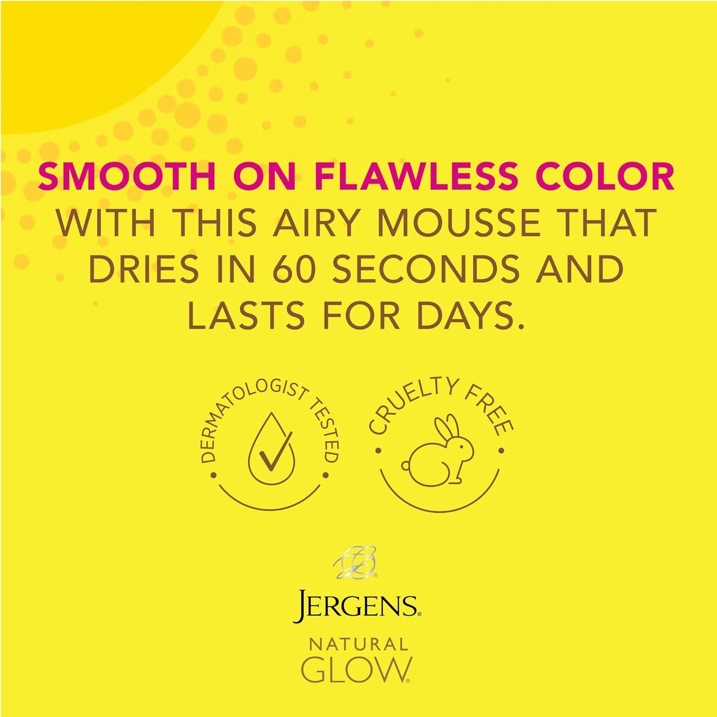 Natural Glow Instant Sun Body Mousse, Self Tanner for Deep Bronze Tan, Sunless T