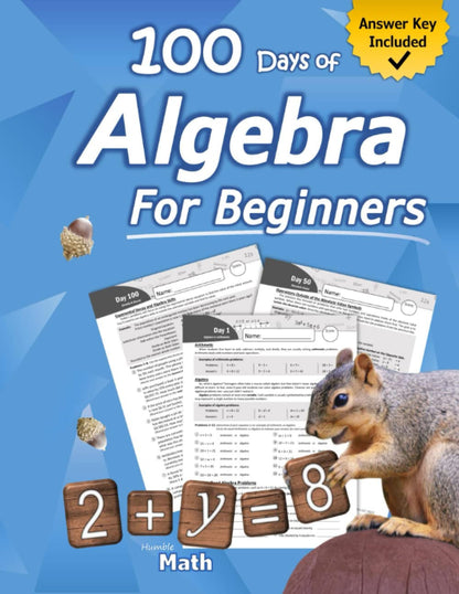 Algebra for Beginners: with Answers (Step-By-Step Answer Key) | Middle School /