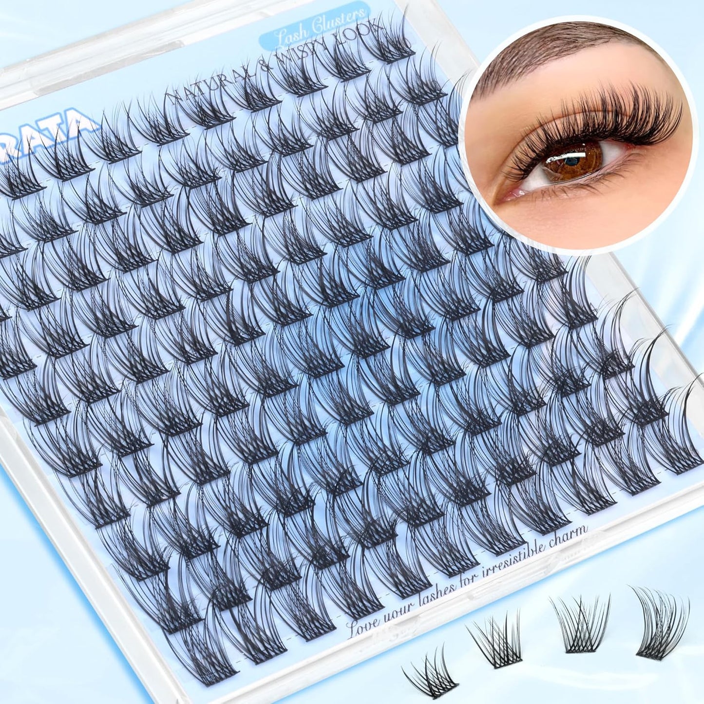 Natural Eyelash Clusters Wispy Lashes Clusters C Curvature 110 Pcs Cluster Eyela