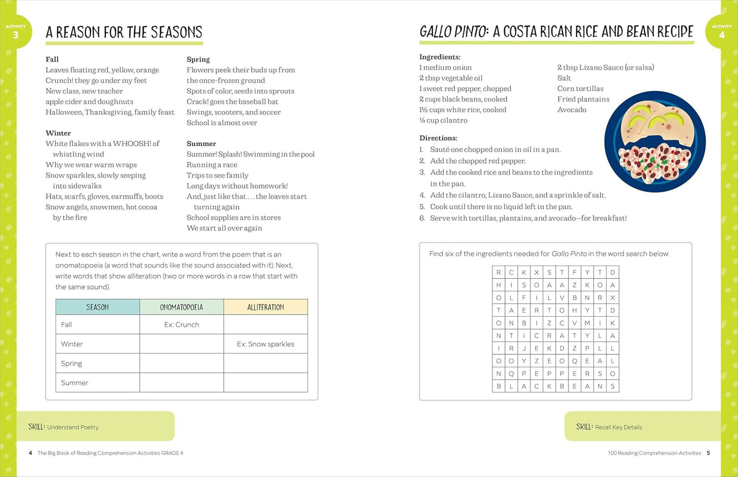 The Big Book of Reading Comprehension Activities, Grade 4: 100 Activities for Af