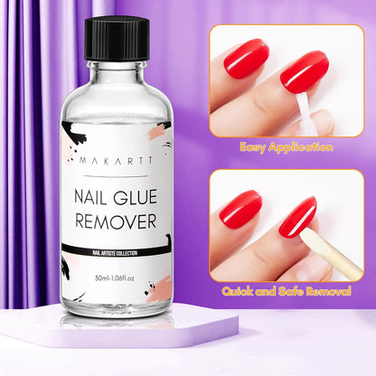 Nail Glue Remover for Press on Nails - 30ML Glueoff Easy Removal Versatile Debon