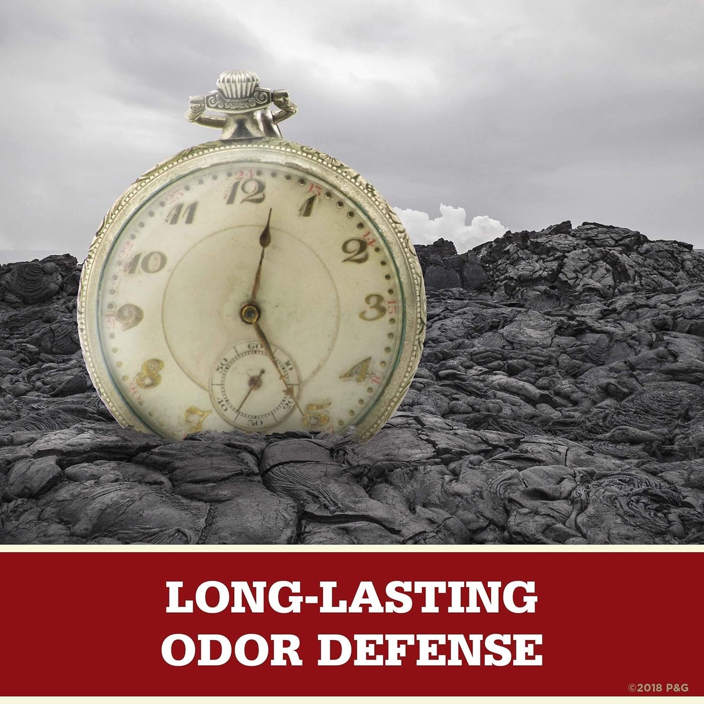 Antiperspirant & Deodorant for Men, Invisible Solid, Volcano with Charcoal Scent