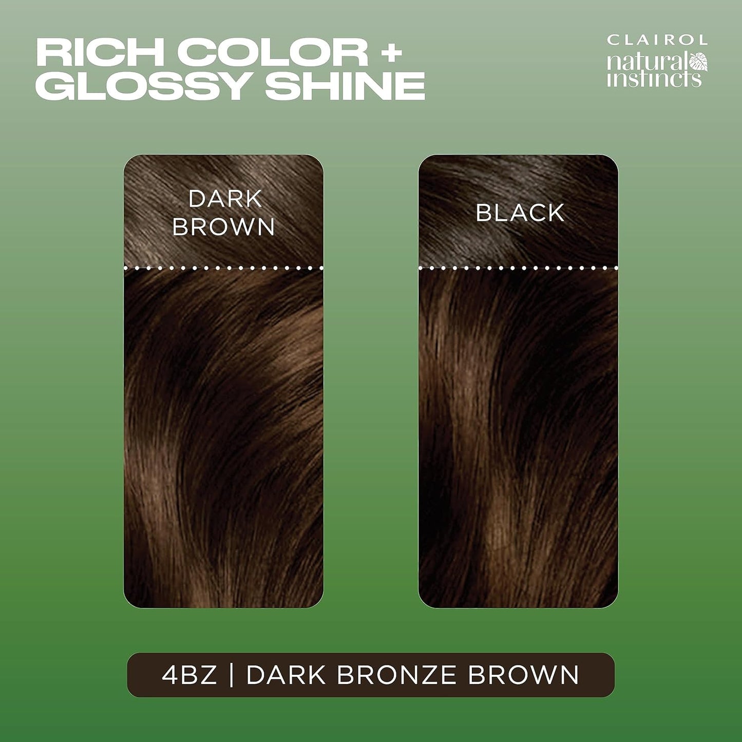 Natural Instincts Demi-Permanent Hair Dye, 4BZ Dark Bronze Brown Hair Color, Pac