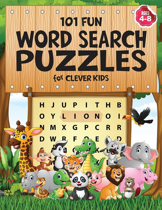 101 Fun Word Search Puzzles for Clever Kids 4-8: First Kids Word Search Puzzle B