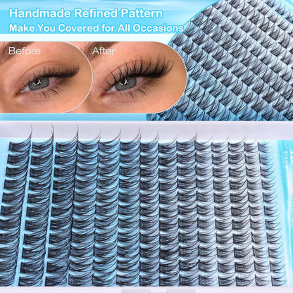 Wispy Lash Clusters Natural Cluster Eyelash Extensions 154Pcs Individual Lashes