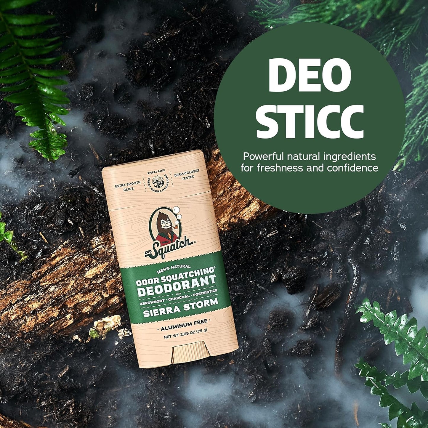 Natural Deodorant for Men - Sierra Storm – Smells like Giant Mountain Sequoias -