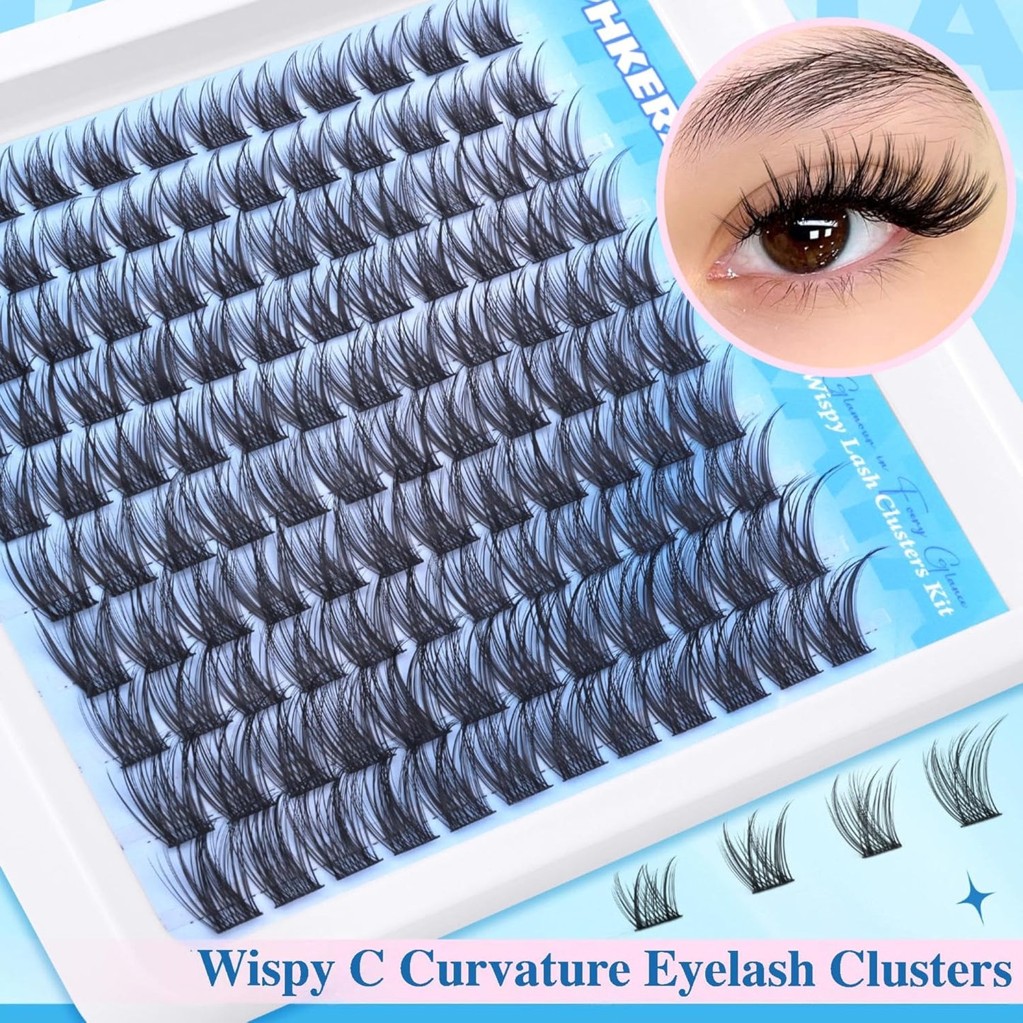 Natural Lash Extension Kit Wispy Lash Clusters Kit Lashes Clusters C Curvature C