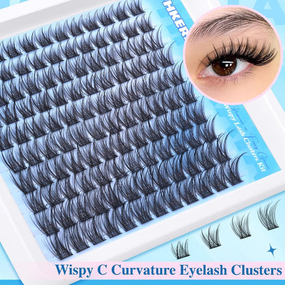 Natural Lash Extension Kit Wispy Lash Clusters Kit Lashes Clusters C Curvature C