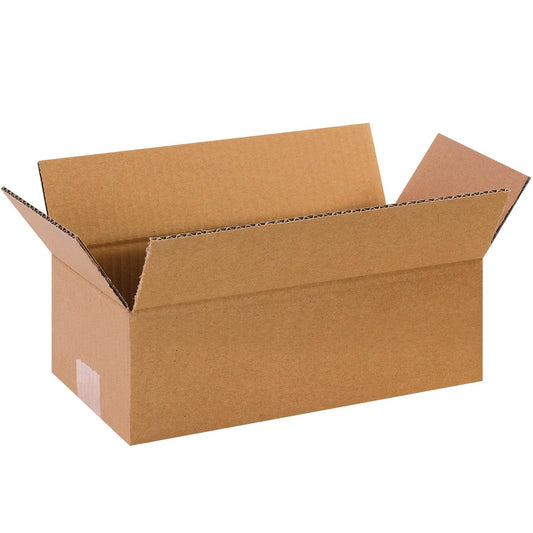 25 Pack of Long Corrugated Cardboard Boxes, 12" L X 5" W X 4" H, Kraft, Shipping