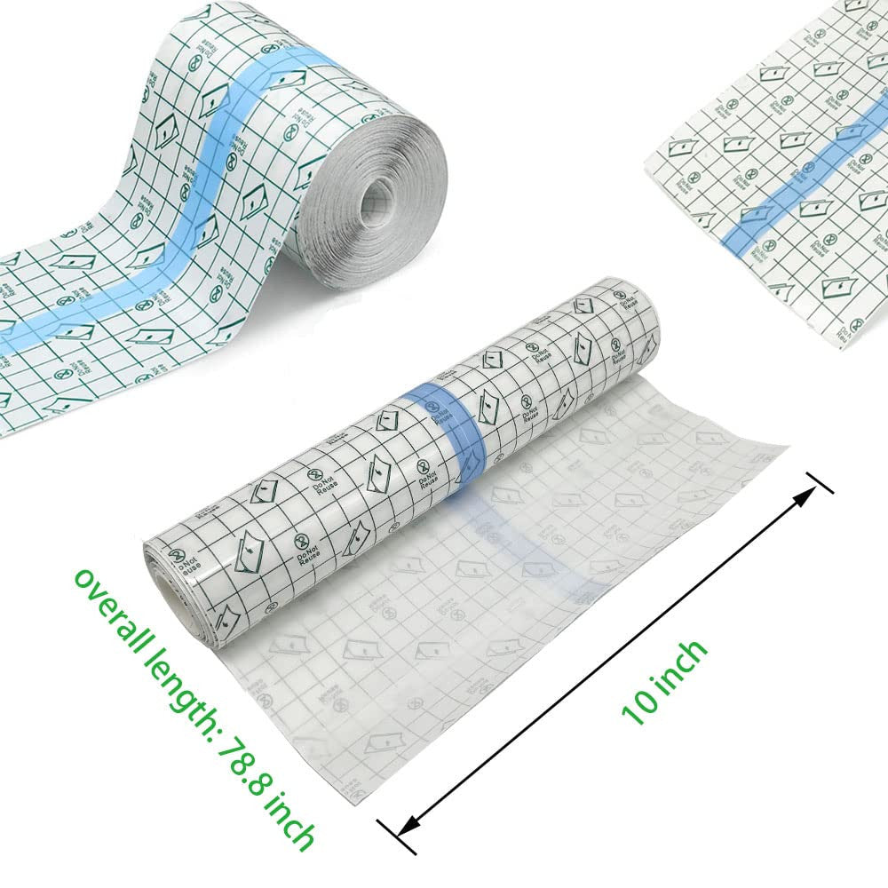 Tattoo Aftercare Bandage Roll 10"X 2 Yard - Waterproof Transparent Film for Tatt