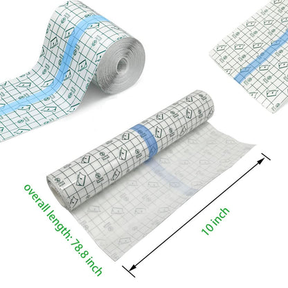 Tattoo Aftercare Bandage Roll 10"X 2 Yard - Waterproof Transparent Film for Tatt