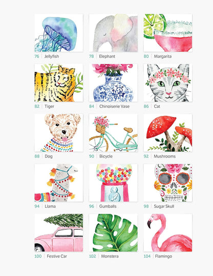 Watercolor the Easy Way: Step-By-Step Tutorials for 50 Beautiful Motifs Includin