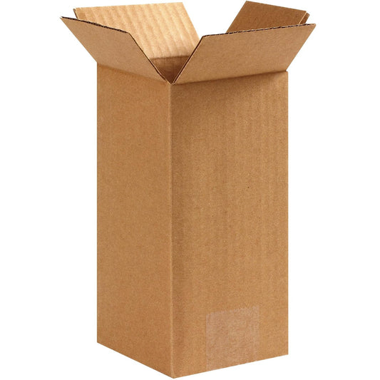 4X4X8 Tall Corrugatedboxes, Tall, 4L X 4W X 8H, Pack of 25 | Shipping, Packaging