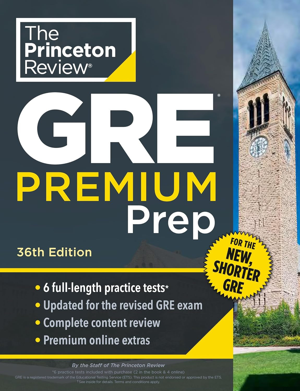 Princeton Review GRE Premium Prep, 36Th Edition: 6 Practice Tests + Review & Tec